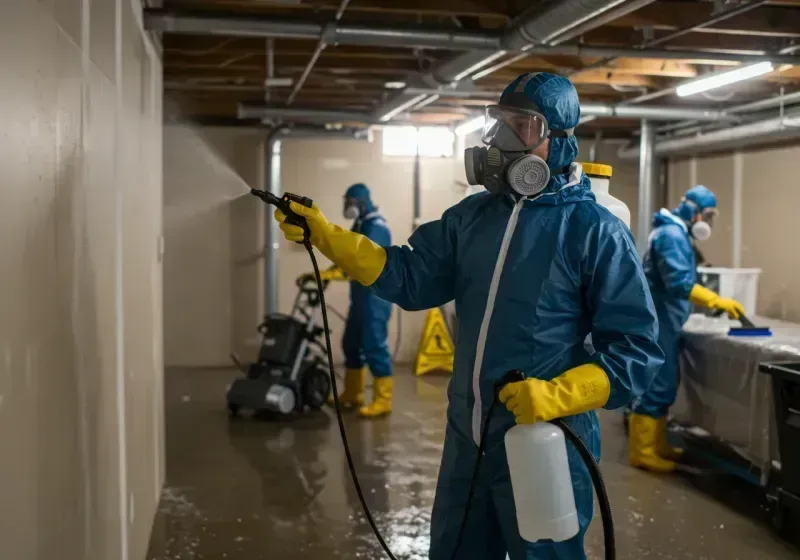 Basement Sanitization and Antimicrobial Treatment process in Summit View, WA