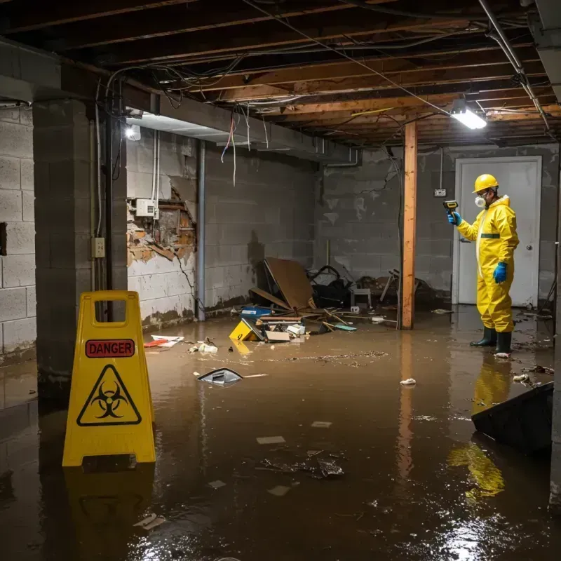 Flooded Basement Electrical Hazard in Summit View, WA Property